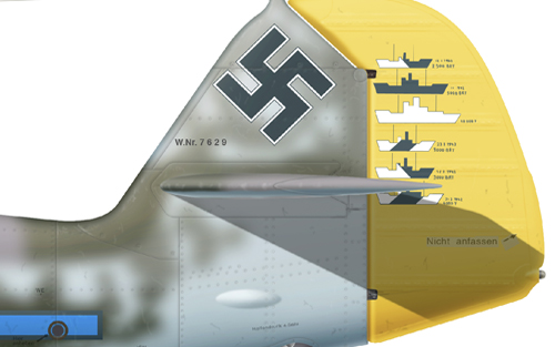 Hauptmann Liesendahl's Bf-109F Tailfin